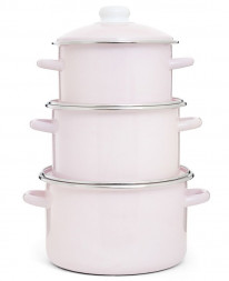 Набор посуды ЭСТЕТ Набор посуды ЭТ-75235 "Розовый" цилиндрический 2.0+3.0+4.0л 6 пр