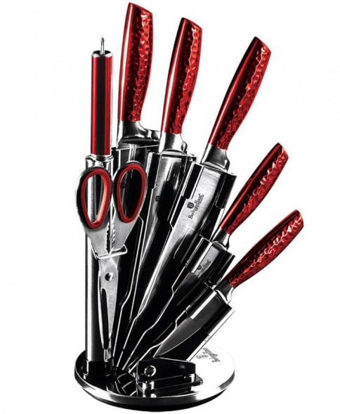 Набор ножей BERLINGER HAUS BH-2459 Burgundy Metallic Line Набор ножей на подставке 8 пр.