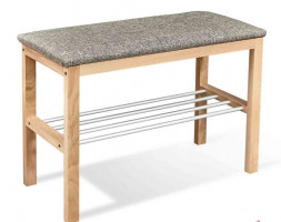 Банкетка SHEFFILTON Альберо SHT-B2 прозрачный лак/кедровый/алюм.метал (194986)