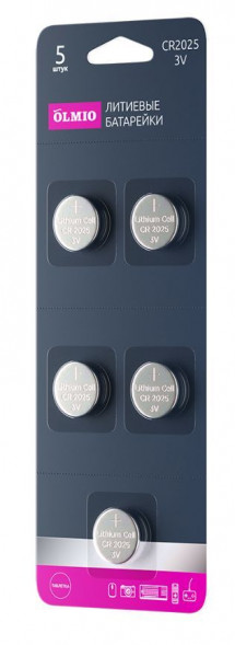 Элементы питания OLMIO CR2025 05 (042893)