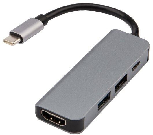 REXANT Разветвитель USB Type-C на 4 порта: 1xHDMI/2xUSB/1xType-C PD