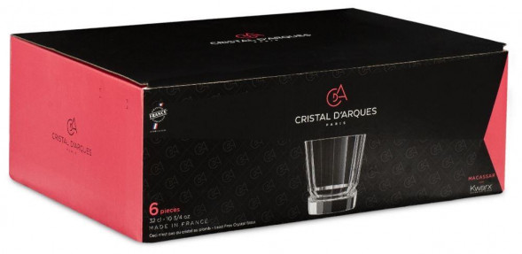 Набор стаканов CRISTAL DARQUES Q4337 Набор стаканов MACASSAR 6шт 320мл низкие