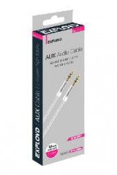 Кабель EXPLOYD EX-K-642 AUX Jack 3,5mm (M) - Jack 3,5mm (M) круглый нейлон 1M серебро SONDER