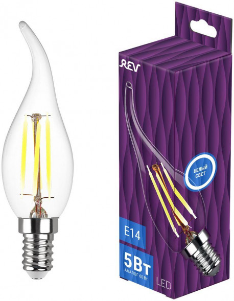Лампа filament REV 32495 9 FC37 5Вт E14 4000К