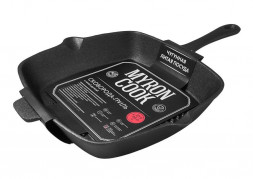 Сковорода-гриль MYRON COOK MC7275 чугунная съемн/руч 27,5х25см