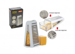 Терка MALLONY Терка двугранная IDEA с контейнером, 21,5 см (нерж. сталь, пластик) (103340)