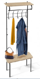 Вешалка SHEFFILTON SHT-HW1 черный муар/дуб беленый