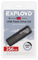 USB флэш-накопитель EXPLOYD 256GB 620 Black 2.0 [EX-256GB-620-Black]