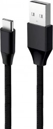 Кабель AKSBERRY (6900278680010) X158 USB A-Type C, 3A, черный