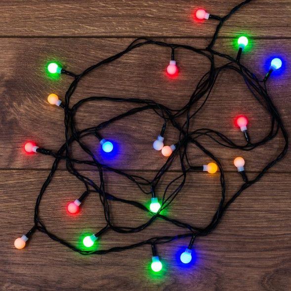 Гирлянда NEON-NIGHT (303-060) ГИРЛЯНДА НЫЕ ШАРИКИ 20 LED МУЛЬТИ 2,8 М