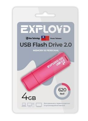USB флэш-накопитель EXPLOYD EX-4GB-620-Red