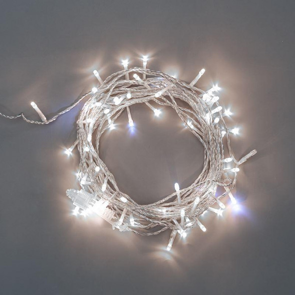 Гирлянда NEON-NIGHT (305-565) НИТЬ ПВХ flashing 20м, прозрачный ПВХ, IP44, 150LED Белые, 230В