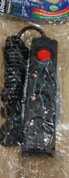 Удлинитель UNIEL UL-00003608 S-GCD3-3B BLACK Standart 3м 3 гнезда с/з Черный