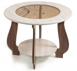 Стол журнальный БИТЕЛ СЖ-24 Шампань/Шимо Ясень темный Р-4