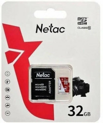 Карта памяти NETAC Карта памяти MICRO SDHC 32GB + ADP NT02P500ECO-032G-R