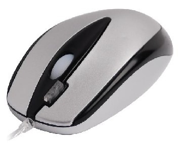 Мышь проводная A4TECH OP-3D-5 PS/2 серебро/черный