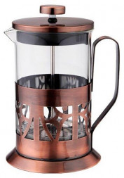 Френч-пресс "ТРЮФЕЛЬ" нержавеющая сталь, боросиликатное стекло, медь TIMA Френч-пресс "ТРЮФЕЛЬ" 600мл. нержавеющая сталь, боросиликатное стекло, медь FA-600