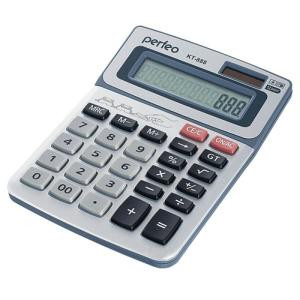 Калькулятор PERFEO калькулятор KT-888, бухгалтерский, 12-разр., GT, серебристый