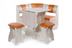 Набор мебели для кухни БИТЕЛ ТЮЛЬПАН-МИНИ Ясень/Терракот С-120 Бежевый С-101 (4 кор)