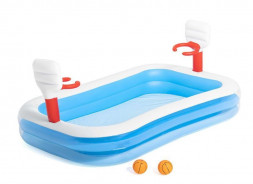 Бассейн BESTWAY 54122 Игровой бассейн Баскетбол + 2 мяча 251 х 168 х 102 см, 636 л,