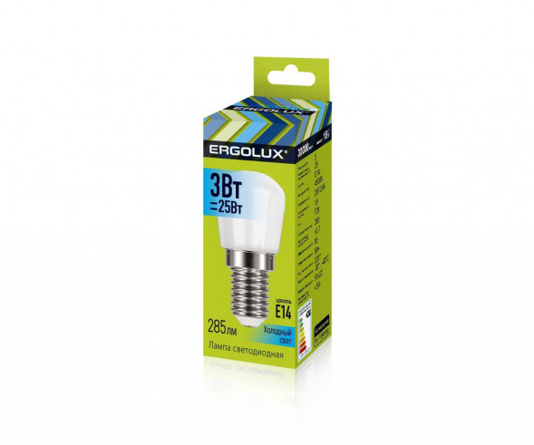 Лампа ERGOLUX (14542) LED-T26-3W-E14-4К (Эл.лампа светодиодная Т26 3Вт Е14 4500К 220-240В)