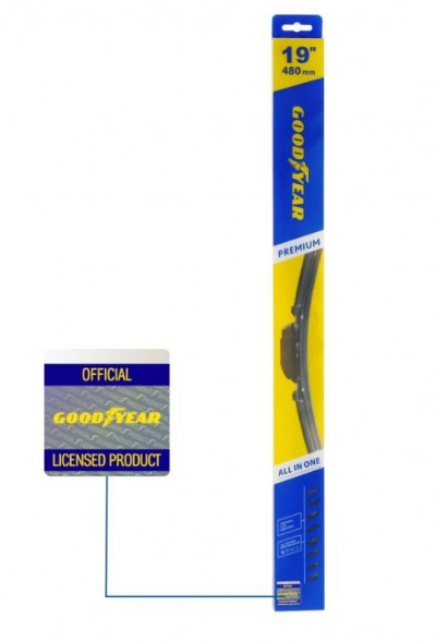 Щетка стеклоочистителя GOODYEAR GY000439 бескаркасная PREMIUM 19&#039;&#039;/48 CM