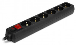 Сетевой фильтр SVEN OPTIMA 1,8 м (6 розеток с защитными шторками, черный, цветная коробка)