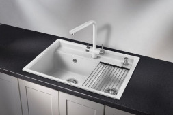 Мойка кухонная GRANULA KS-7302 АРКТИК (БЕЛЫЙ) кварц