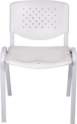 Стул OLSS Стул Дейзи белая рама (крашенная) пластик белый спинка и сиденье