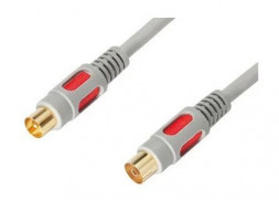 TV-кабель DELINK TVгн. - TVшт. 3,0м "GREY" пластик (TVPJ030P)