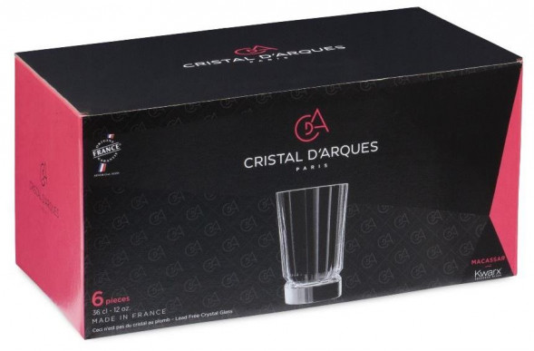 Набор стаканов CRISTAL DARQUES Q4340 Набор стаканов MACASSAR 6шт 360мл высокие