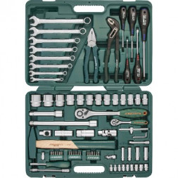 JONNESWAY S04H52477S Набор инструмента универсальный 1/4&quot;, 1/2&quot;DR, 77 предметов