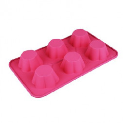 Форма для выпечки SATOSHI Алион Форма для выпечки маффинов 6 ячеек 29x17,4х3,6см, силикон 856-111