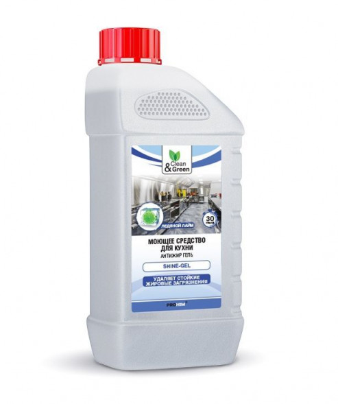 Моющее средство CLEAN&amp;GREEN CG8060 для кухни Shine-Gel (антижир, гель) 1 л.