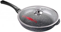 РОССИЯ Сковорода 240/55мм Гранит пласт/руч. с кр. (п/у), с2411аг
