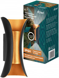 Светильник настенный накладной DUWI 24787 0 NUOVO LED 6Вт 4200К термостойкий пластик черный