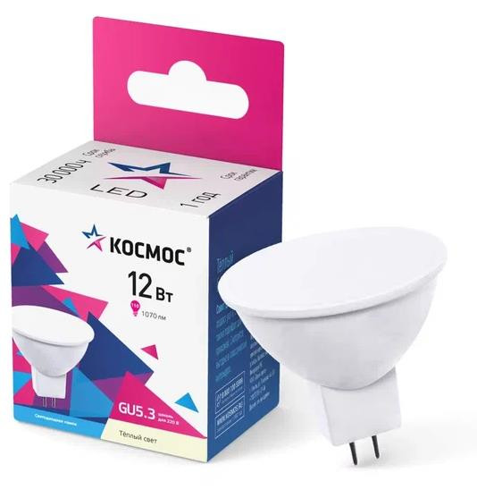 Светодиодная лампа КОСМОС LKECLED12WJCDRC30