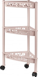 Этажерка KEEPLEX KL283212005 Light на колесиках трехсекционная угловая 38,3х22,2х69см бежевый топаз