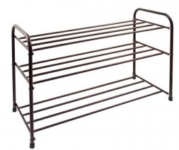 Полка ИСТОК Подставка для обуви - 3 полки 80 см арт.ПО381 цв.Медный антик