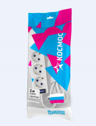 Удлинитель КОСМОС YKSM5M-3G-Z-V(10A)P