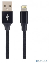Кабель PERFEO (I4317) USB A вилка - Lightning вилка, 2A, черный, длина 2 м., Light Premium