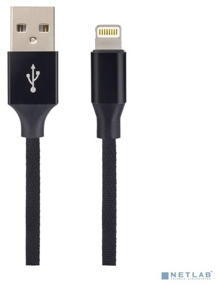 Кабель PERFEO (I4317) USB A вилка - Lightning вилка, 2A, черный, длина 2 м., Light Premium