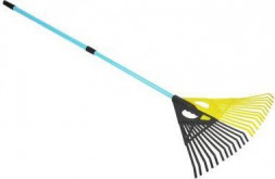 Грабли телескопические INBLOOM PROF+ Грабли телескопические 2 в 1, 24 зубьев, 53х46см, рукоять 70-120см, металл, PP (187-001)