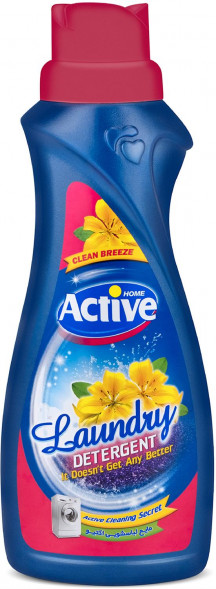 СРЕДСТВА ДЛЯ СТИРКИ - ЖИДКИЕ ACTIVE Гель для стирки белья универсальный &quot;Clean Breeze&quot;, 1000 мл, Pink (12/480)