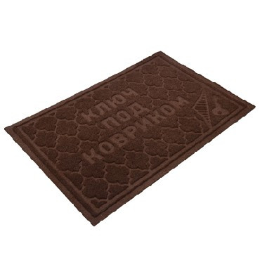 Коврик VORTEX 22380 Коврик придверный COMFORT 40*60см Ключ под ковриком коричневый