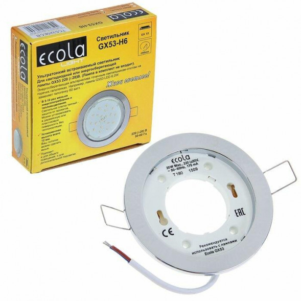 светильник ECOLA TC5325ECB GX53-H6 хром