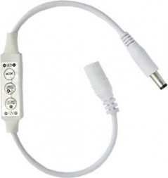 Диммер для светодиодной ленты ECOLA CDM06BESB LED strip Dimmer 6A 72W 12V на проводе с кнопками для управления с автоматическими режимами белый