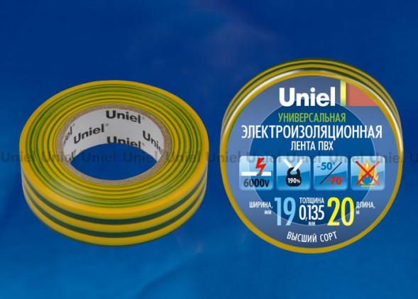 Изоляционная лента UNIEL (04483) UIT-135P 20/19/01 YGR