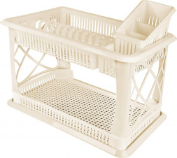 Сушилка для посуды PLAST TEAM PT155812048 2-х ярусная молочный туман