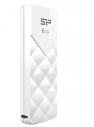 USB флеш SILICON POWER 8GB ULTIMA U03 белый выдвижной